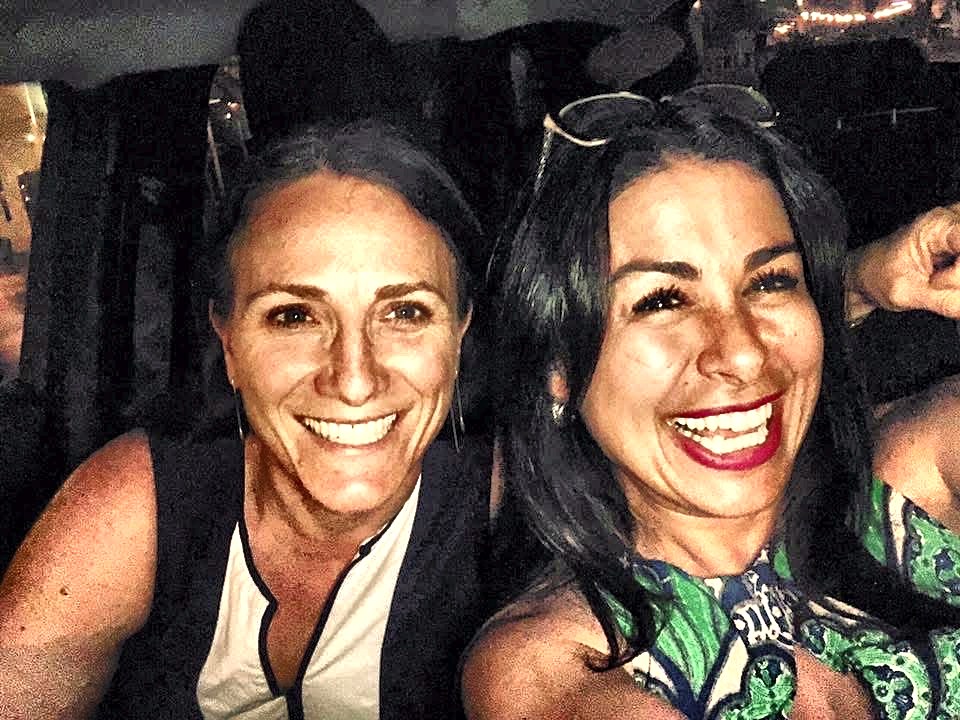 Raquel with a student